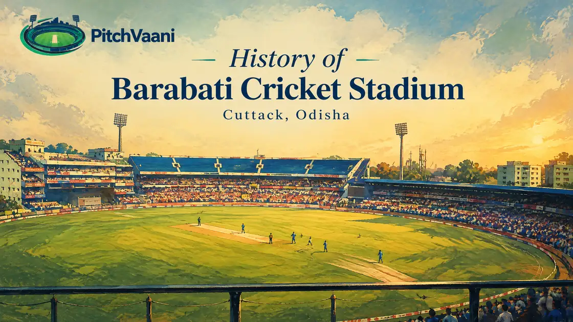 History of Barabati Cricket Stadium, Cuttack — editorial illustration