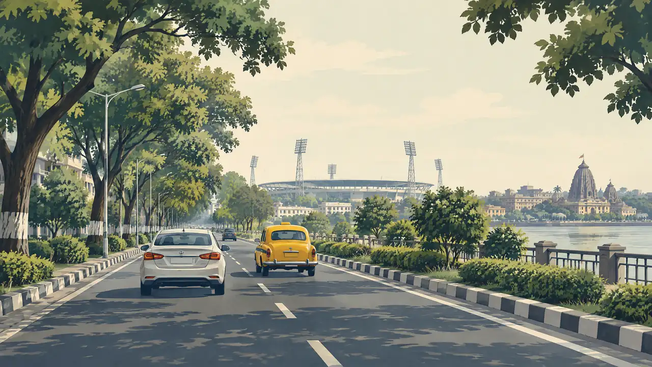 Barabati Stadium travel guide — road editorial illustration