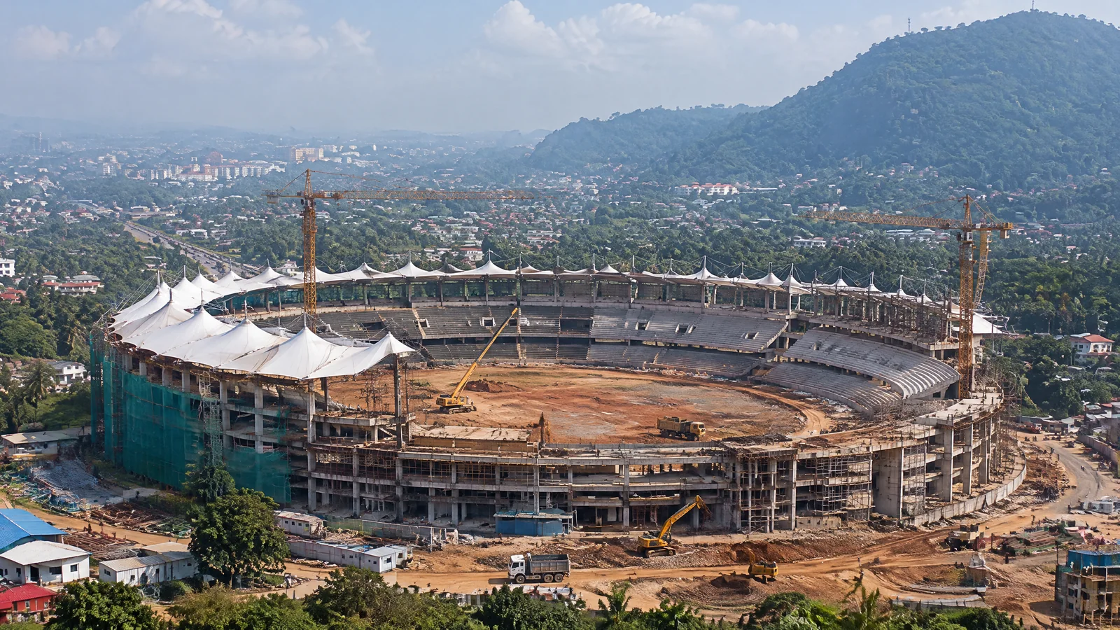 Editorial reconstruction of early Barsapara Stadium construction