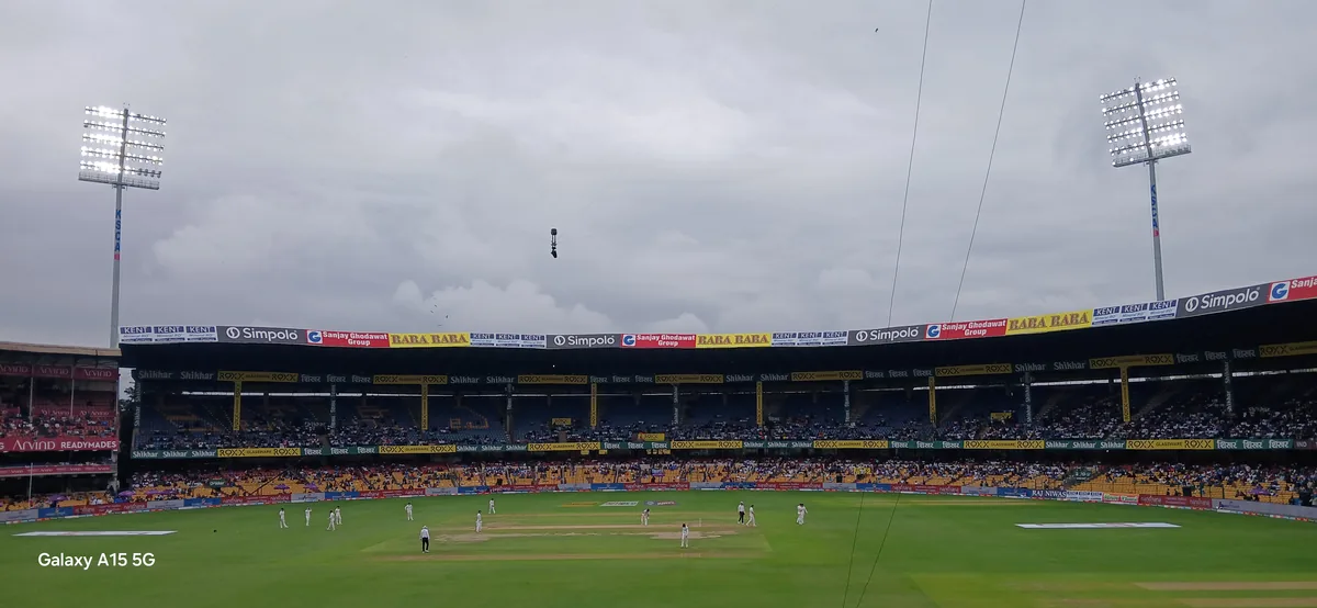 Archival M. Chinnaswamy Stadium field and floodlights for the pitch report