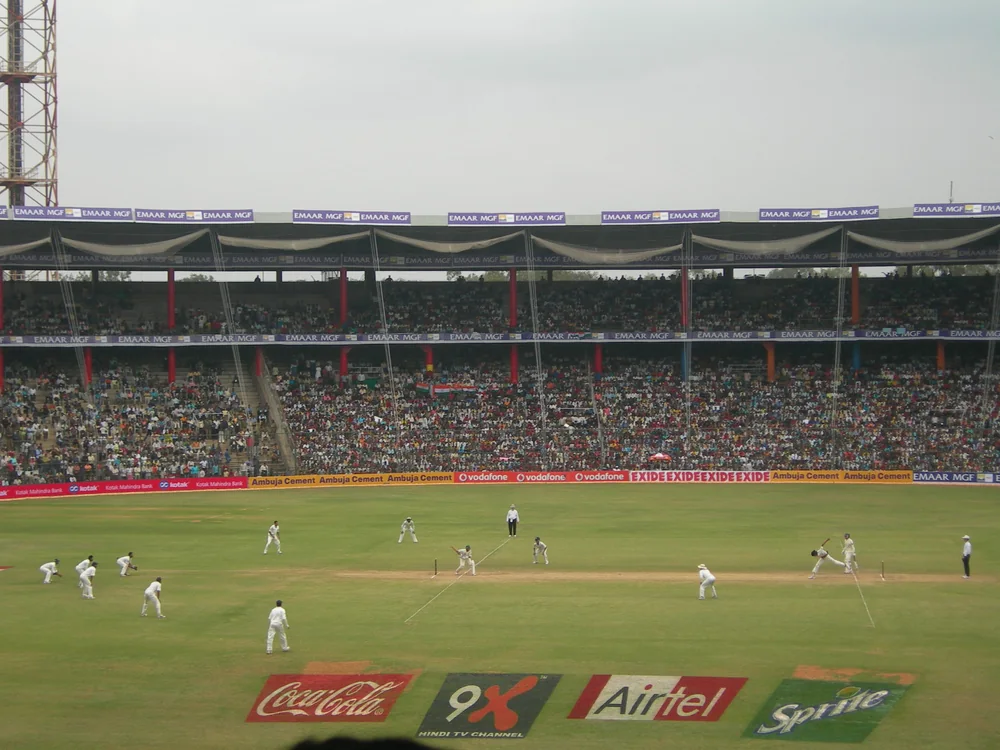 Archival M. Chinnaswamy Stadium match and spectator seating, photographed in 2007