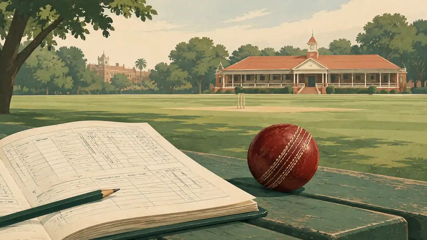 Matches at Daly College Ground, editorial illustration