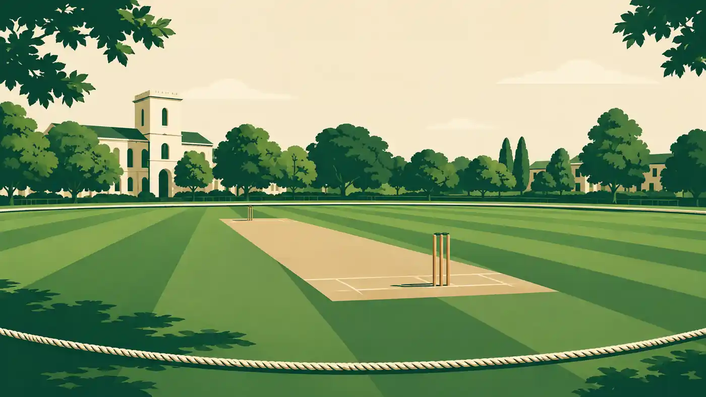 Daly College Ground quick facts, editorial illustration