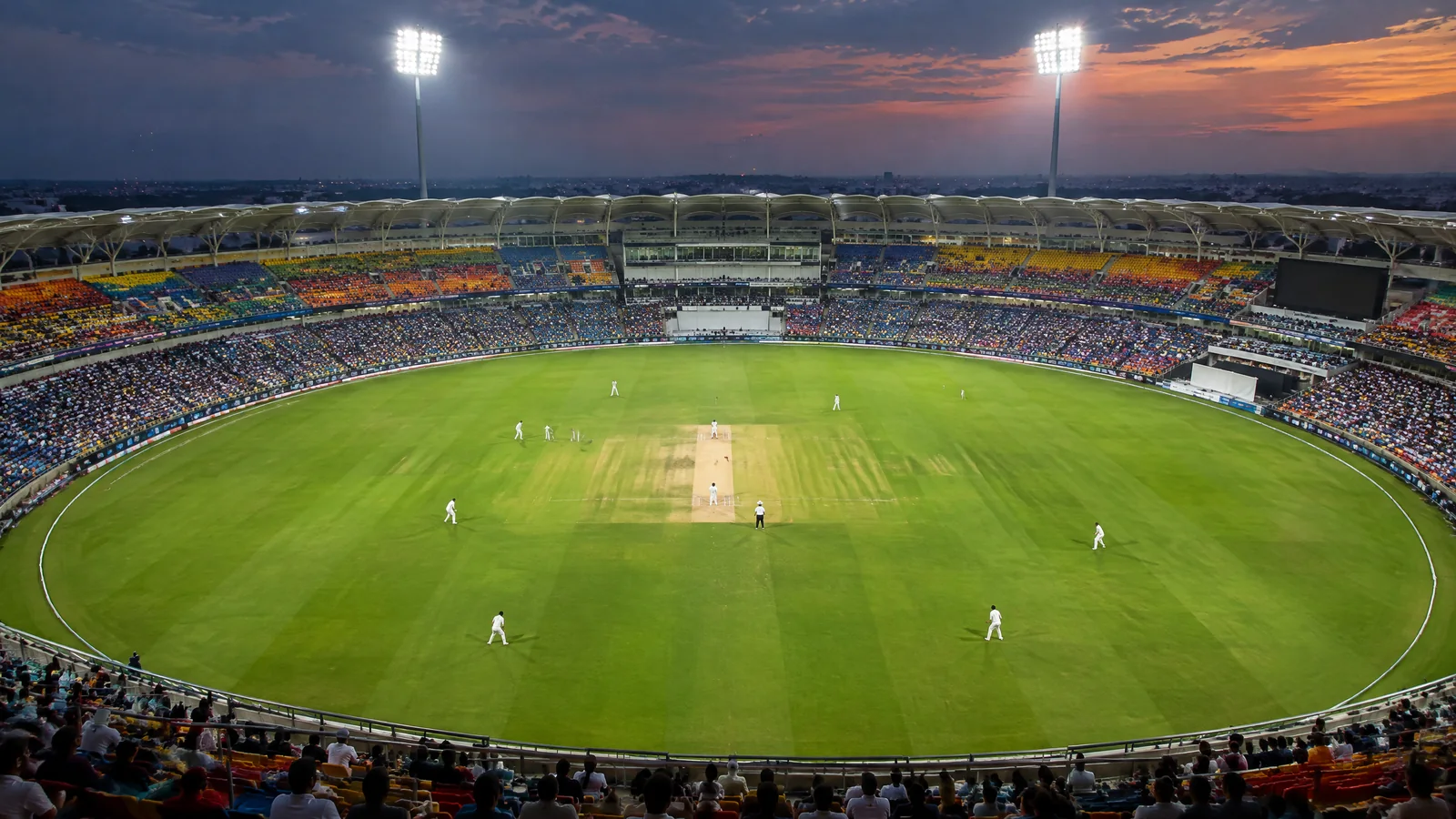 Day-night domestic first-class cricket at the newly established Ekana Stadium