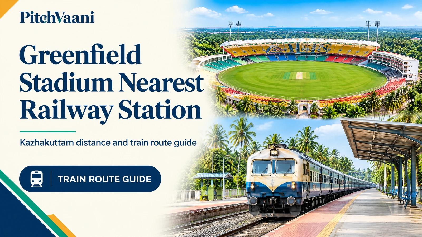 Greenfield Stadium nearest railway station train route in Thiruvananthapuram