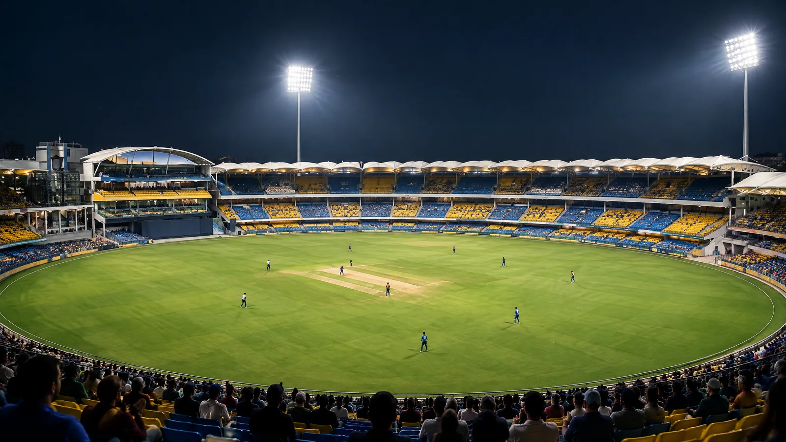 Holkar Stadium matches under the floodlights in Indore