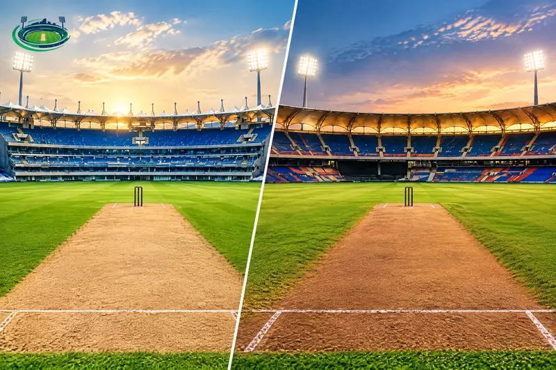 JSCA versus Ekana pitch report featured card with PitchVaani logo