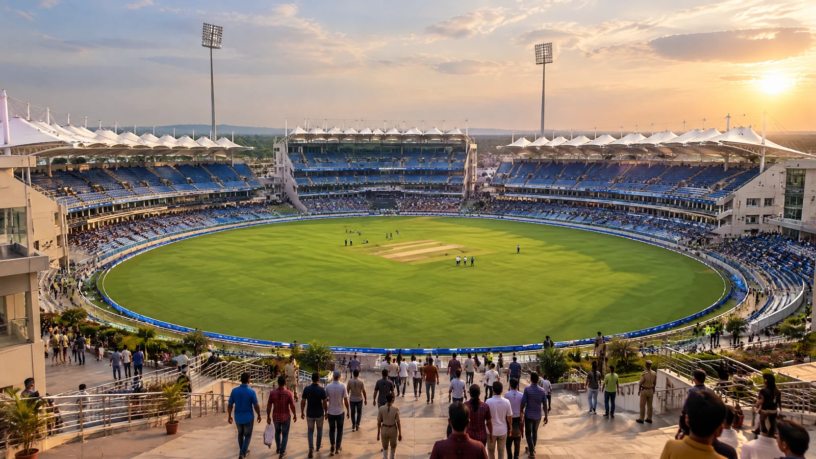 Early international cricket era at JSCA International Stadium in Ranchi