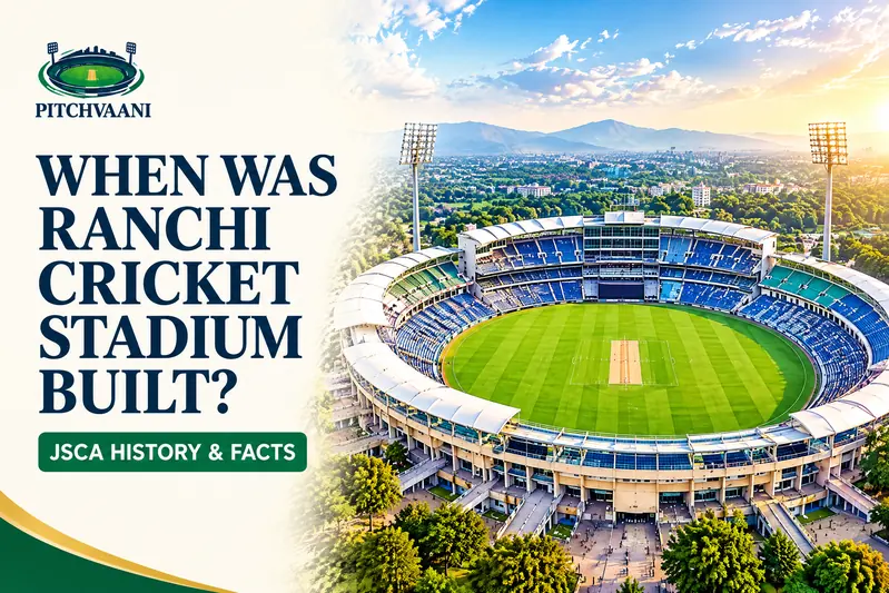 When was Ranchi cricket stadium built — PitchVaani JSCA history cover