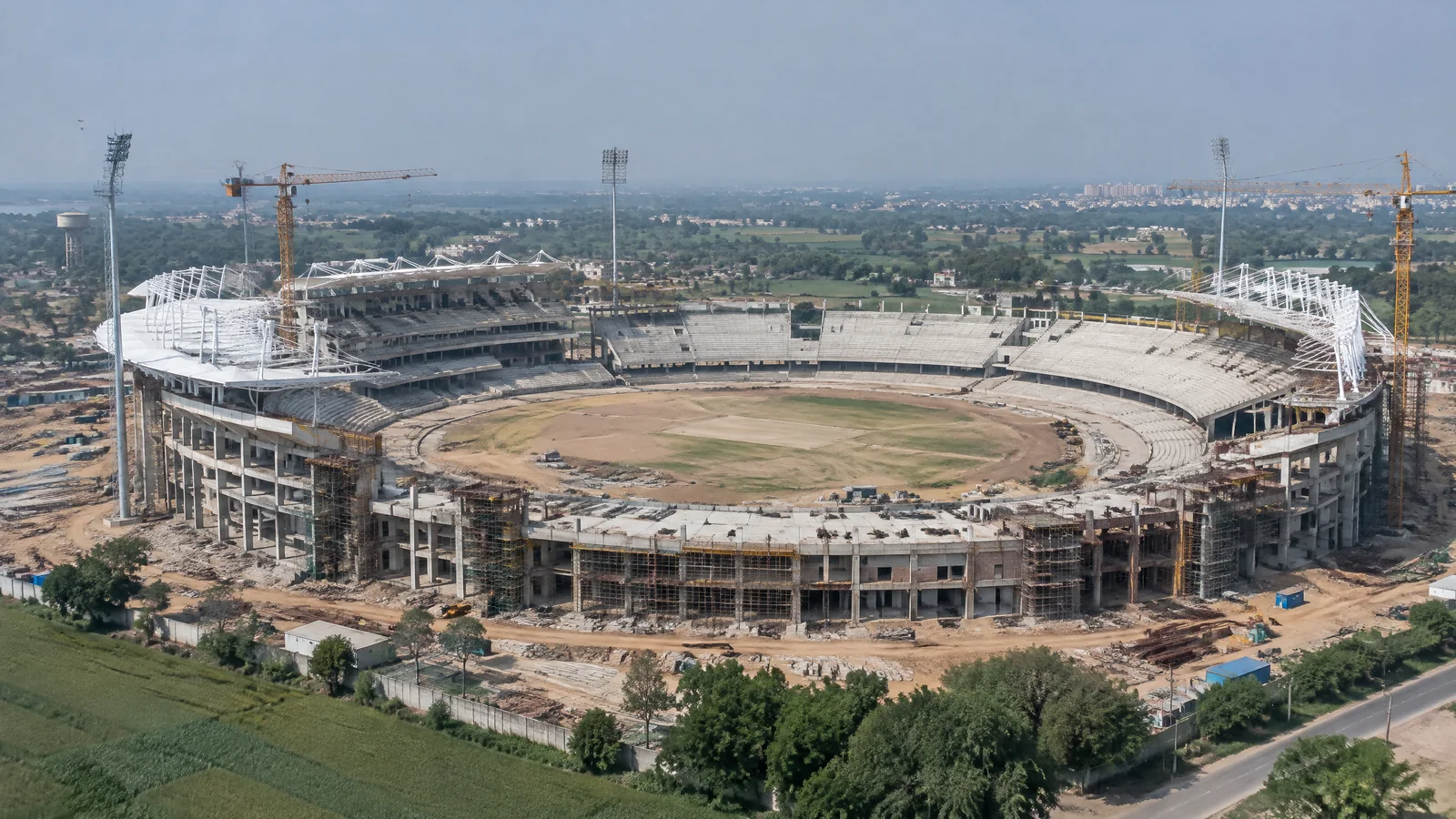 Construction of Maharaja Yadavindra Singh PCA Stadium at Mullanpur