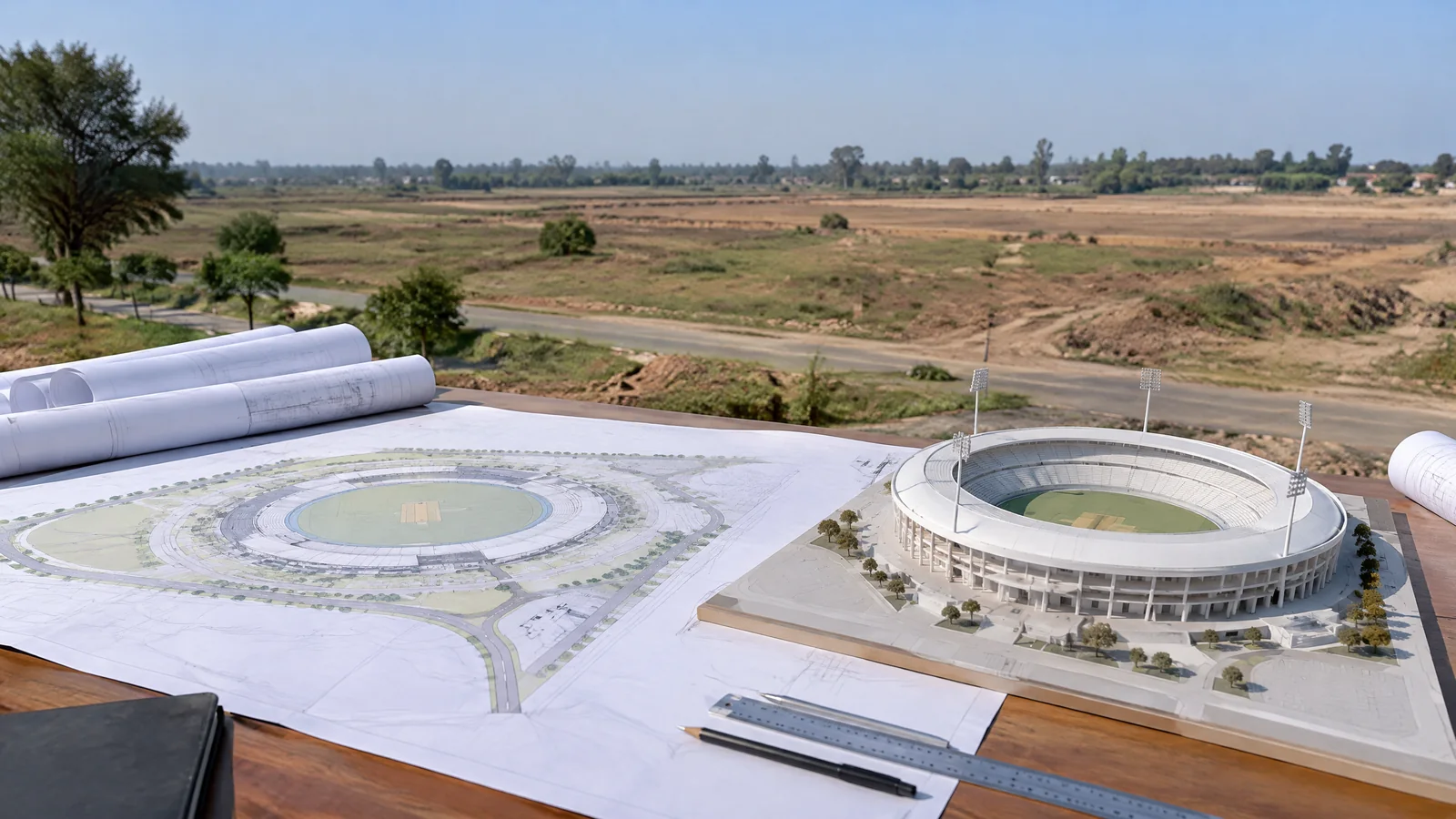 Planning phase in Maharaja Yadavindra Singh PCA Stadium history