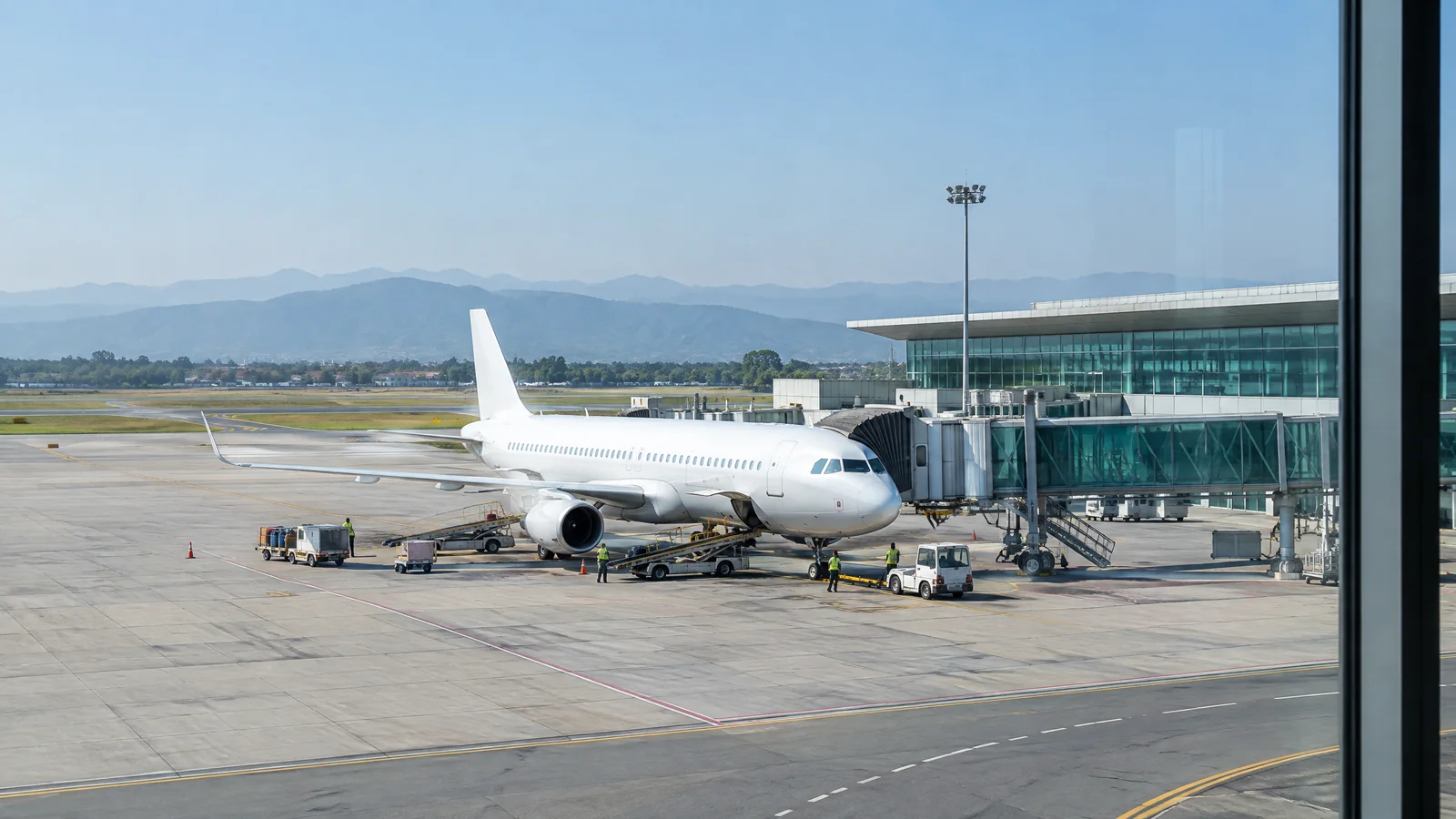 Passenger aircraft at Chandigarh International Airport