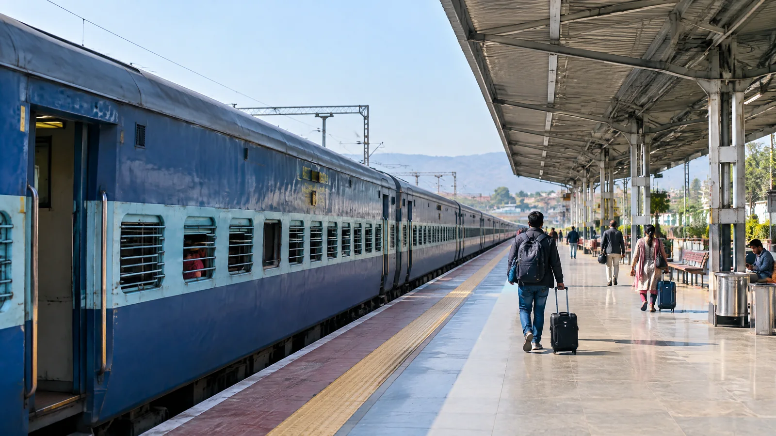 Passenger train at Chandigarh Railway Station
