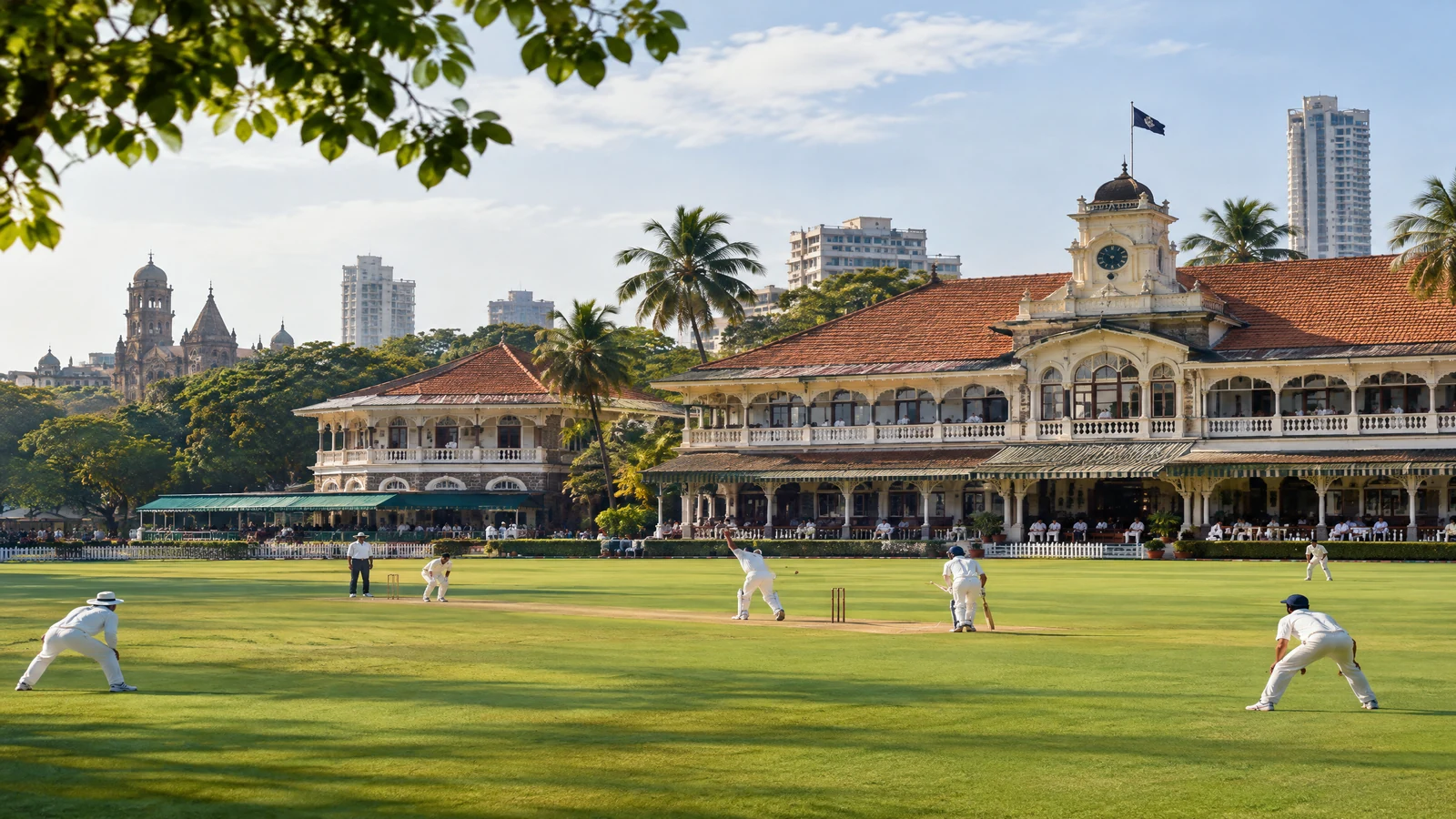 Bombay Gymkhana cricket ground and historic pavilion in Mumbai