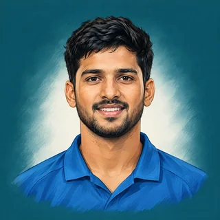 Editorial illustration representing Dhruv Jurel; not a photograph