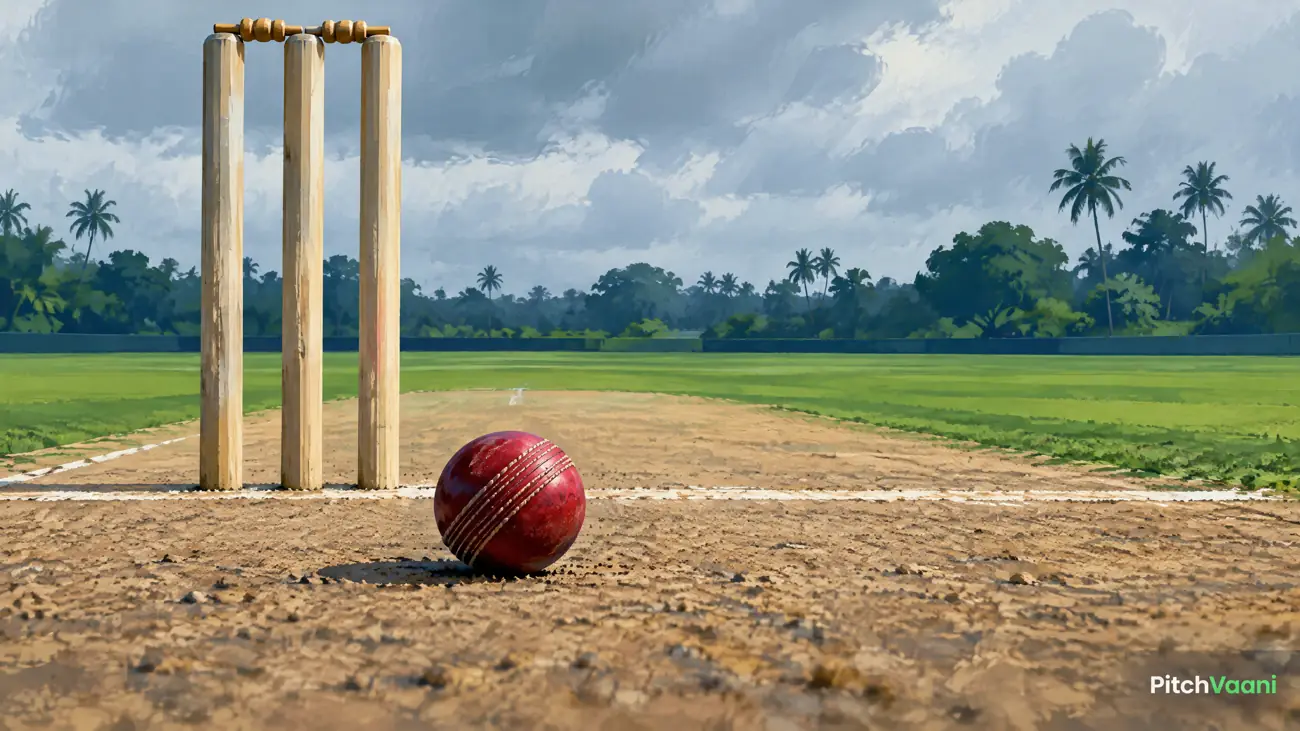 PVG Raju ACA Sports Complex Pitch Conditions — original editorial illustration