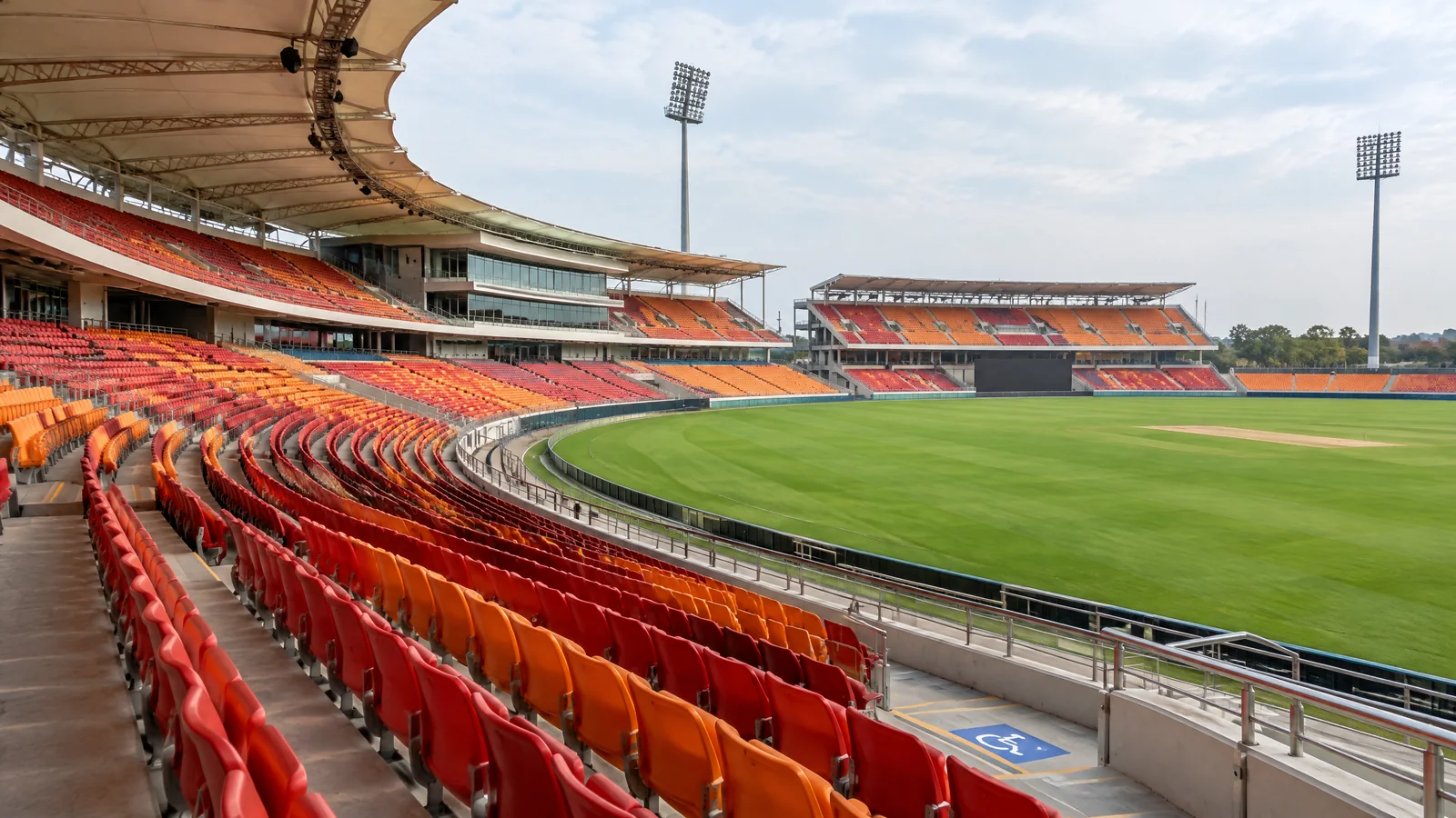 Seating bowl at Naya Raipur Cricket Stadium
