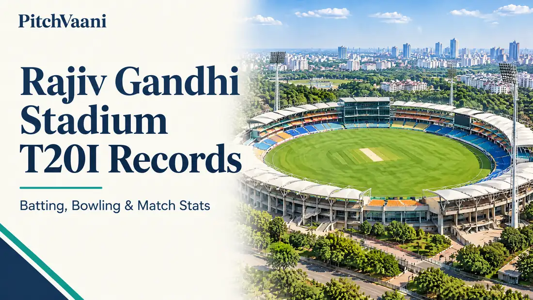 Rajiv Gandhi Stadium T20I Records — PitchVaani illustrative Hyderabad stadium cover