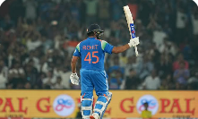 Rohit Sharma, user-supplied player-context photo; not a photograph of the individual record innings