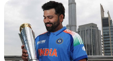 Rohit Sharma, user-supplied player-context photo; not a photograph of the individual record innings