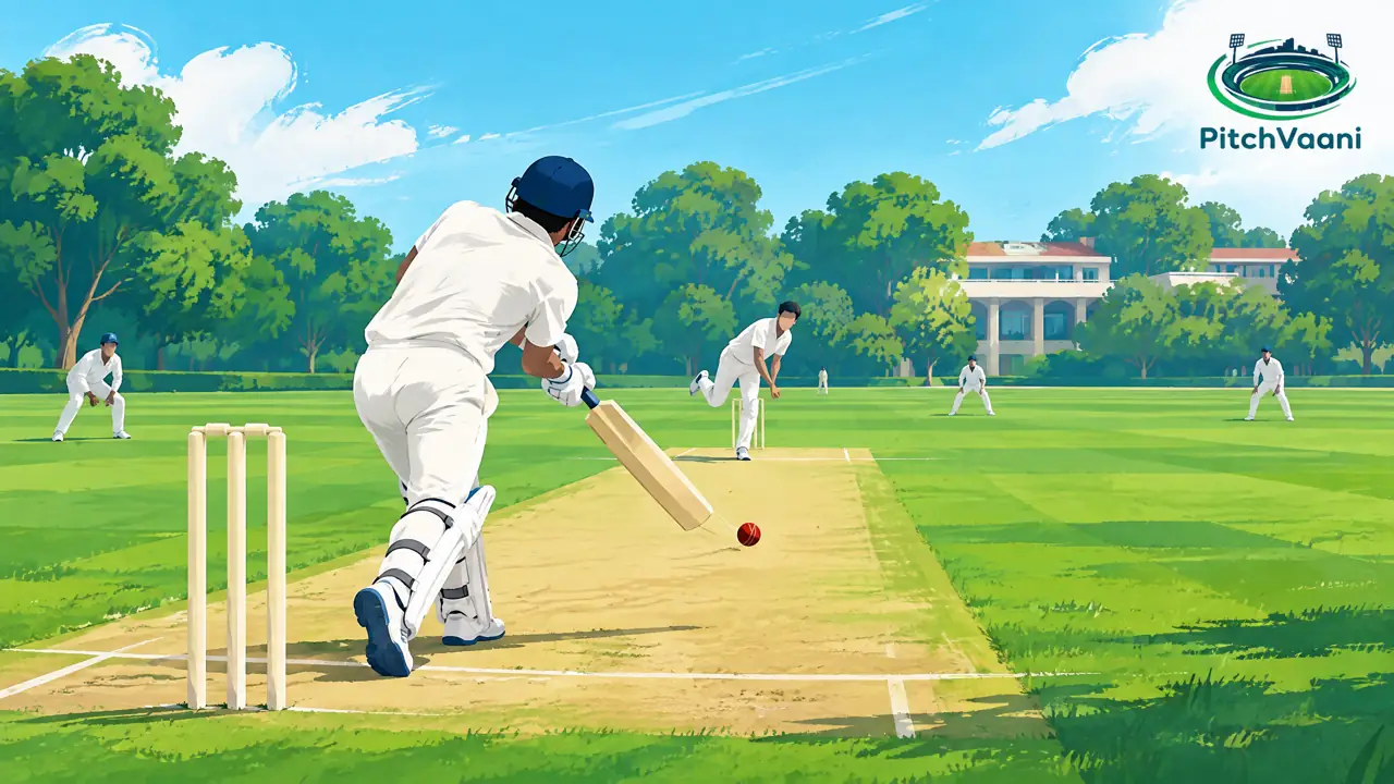 Illustrative generic cricket action for the Daly College Ground matches card