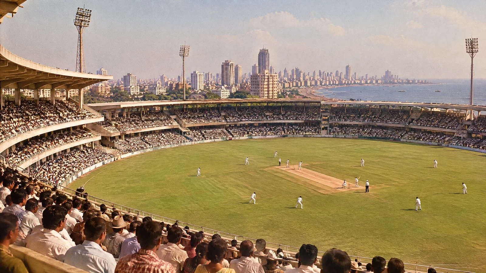 History of Wankhede Stadium editorial illustration