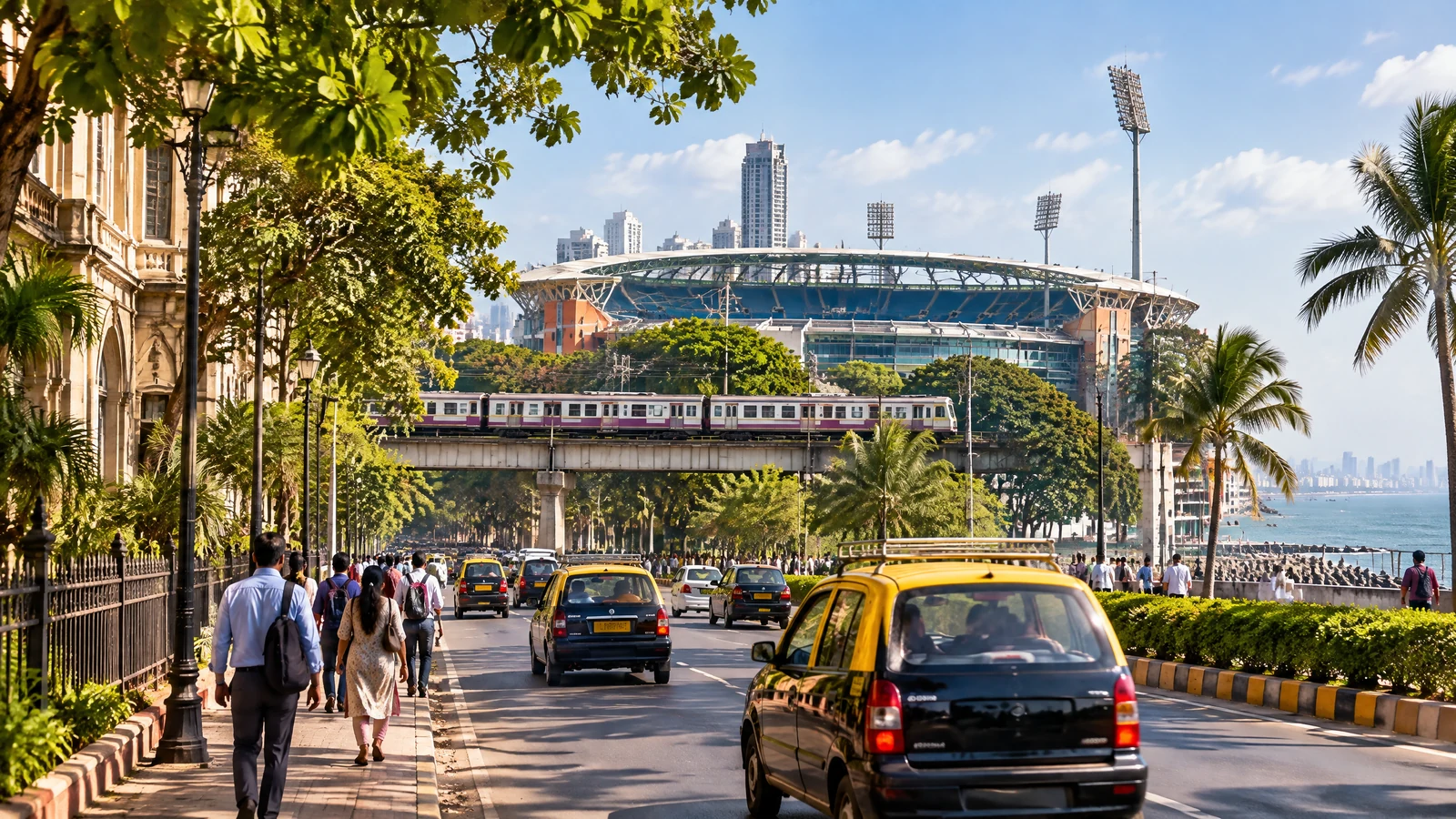 How to reach Wankhede Stadium editorial illustration