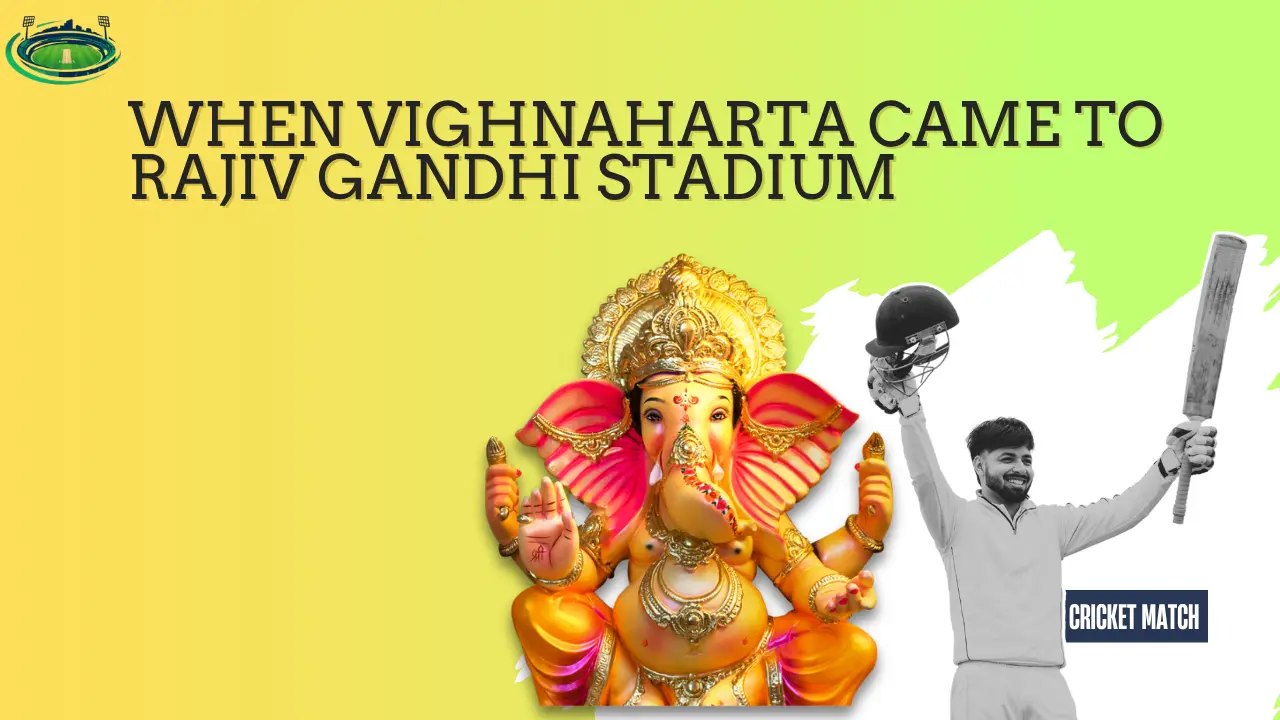 Ganesha enters Rajiv Gandhi Stadium, Hyderabad
